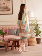 MAHNUR Digital Printed Co-Ords Set (Shirt & Trouser)