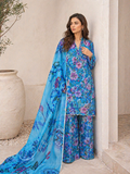 Floral 3PC Lawn Suit with Voile Dupatta